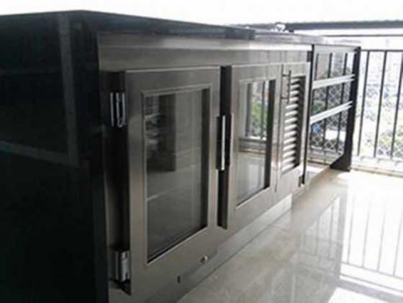 Balcão de Encosto Inox Orçamento Conjunto Residencial Butantã - Balcão Encosto Refrigerado Inox 1 50 M