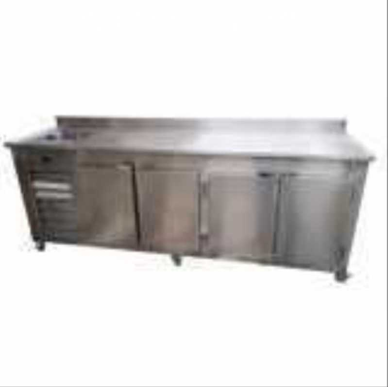 Qual o Valor de Balcão de Encosto com Pia Refrigerado Serra da Cantareira - Balcão Refrigerado Encosto Inox