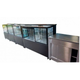 balcão refrigerado em aço inox Perus